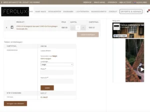 webshop Ferolux verzendkosten Belgie