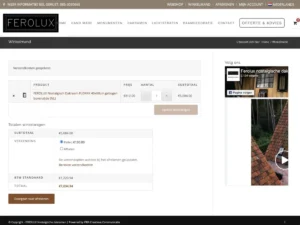 webshop Ferolux verzendkosten palet